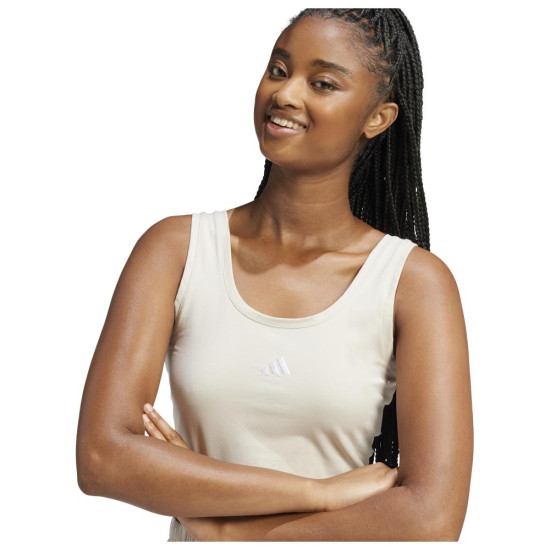 Adidas Γυναικεία αμάνικη μπλούζα Small Logo Single Jersey Cropped Tank Top Adidas Γυναικεία αμάνικη μπλούζα Small Logo Single Jersey Cropped Tank Top